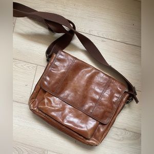 Fossil leather messenger/laptop bag